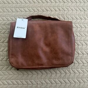 Brown Men's Travel Toiletry Bag